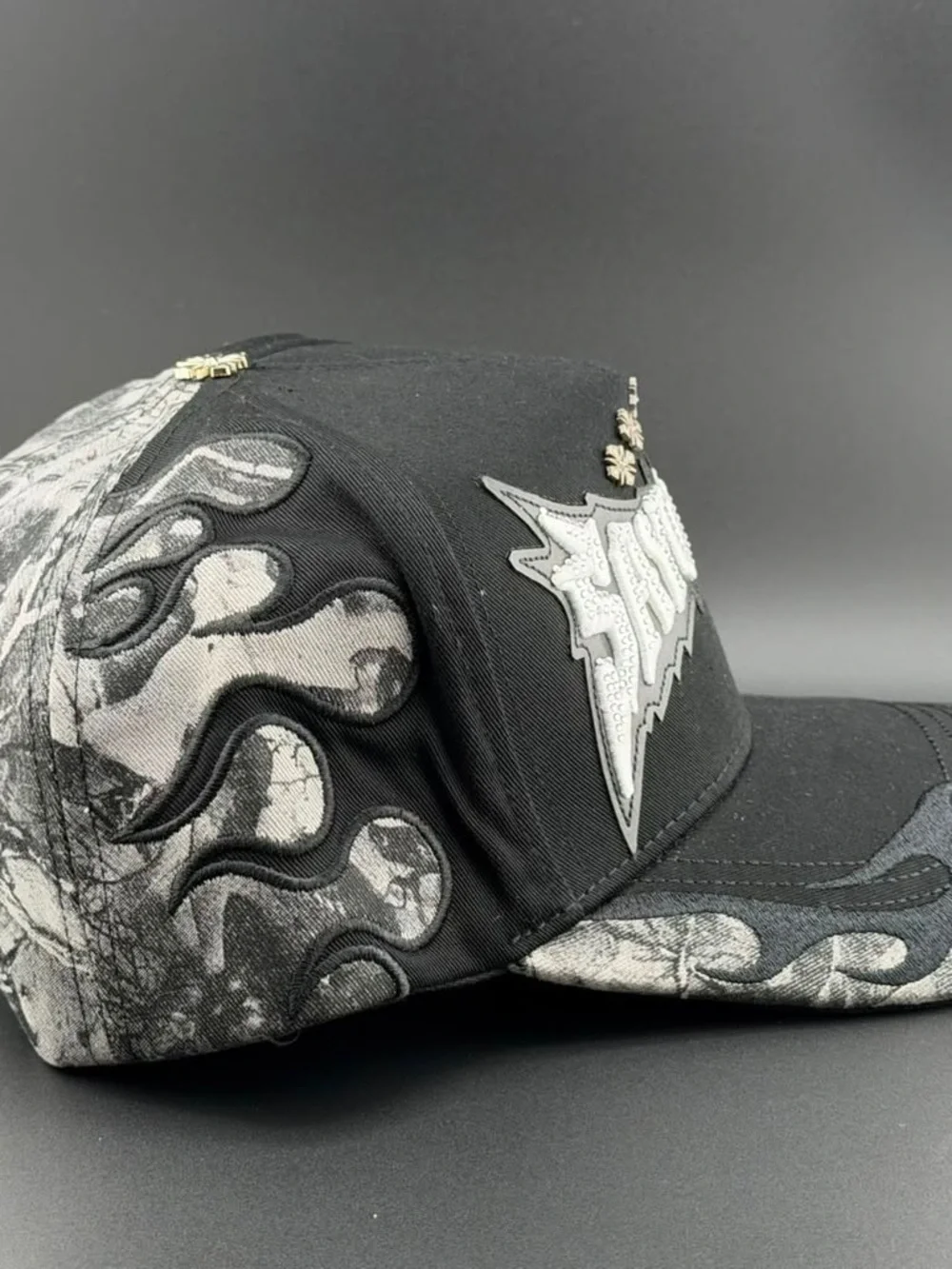 Sayonara Embellished Black Baseball Cap